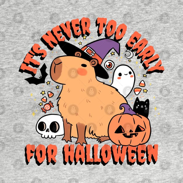 It is never too early for halloween Cute capybara designs by Yarafantasyart